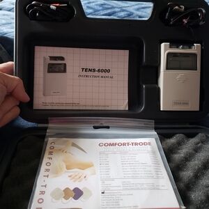 TENS-6000 Portable TENS Unit with Electrode Pack - White